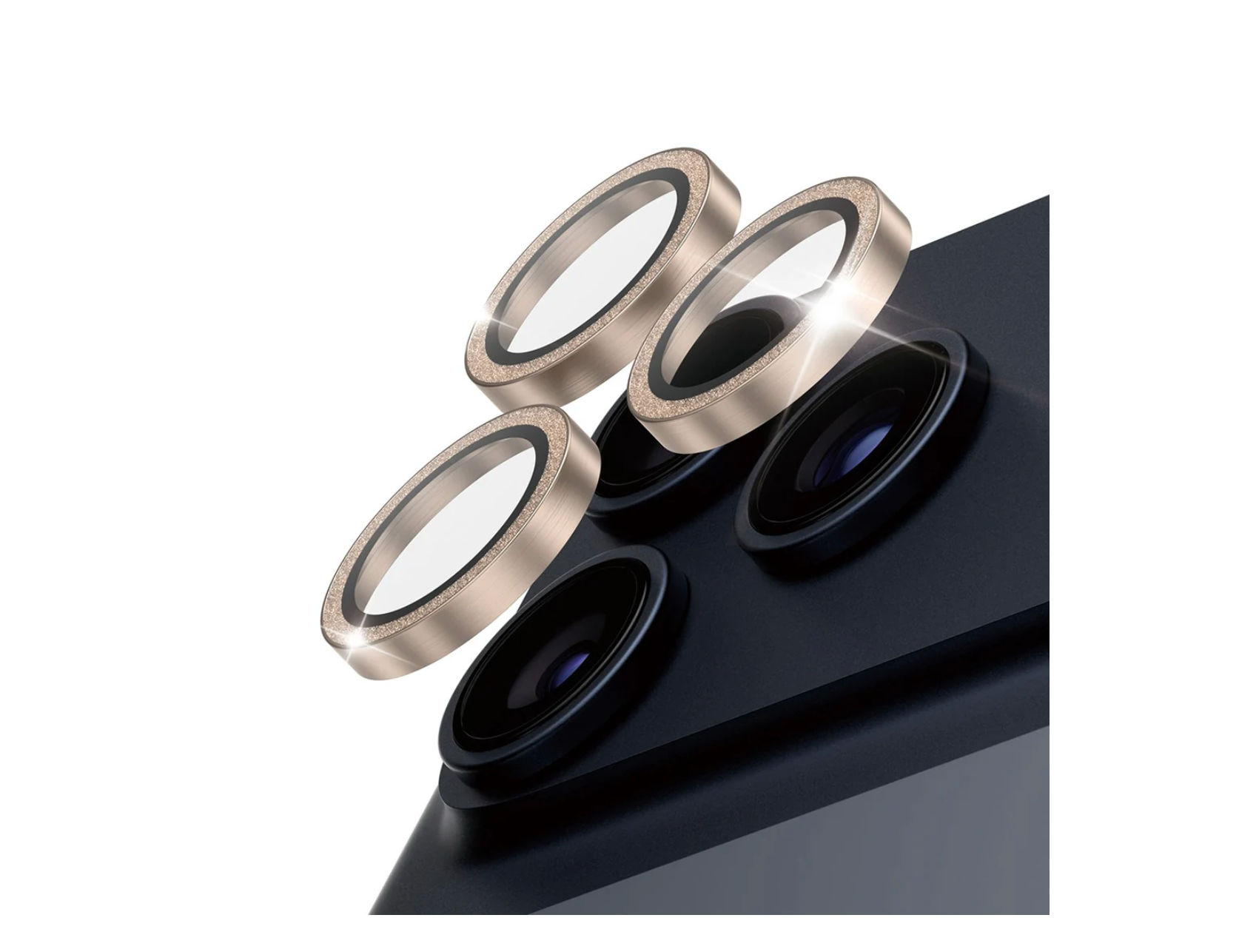 PanzerGlass Hoops Camera Lens Protector Glitter Gold for iPhone 17 Series and iPhone Air