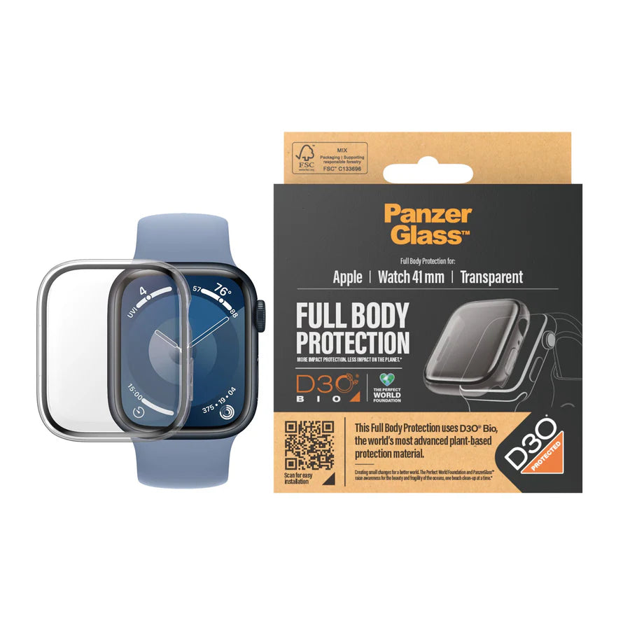 PanzerGlass Full Body Transparent D3O Apple Watch Series 9 Clear