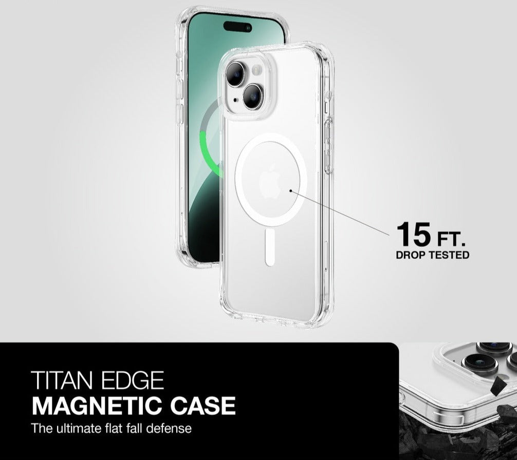 AmazingThing Titan Edge Magsafe Drop Proof Case for iPhone 15- Clear