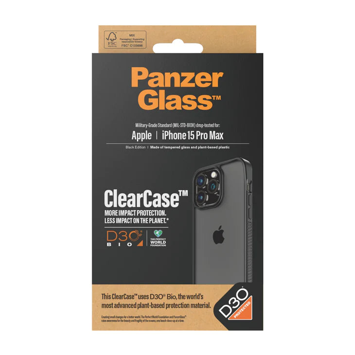 PanzerGlass Clear Case with D3O for iPhone 15 Series