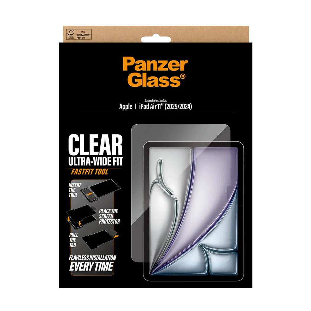 PanzerGlass Screen Protector Ultra-Wide Fit for iPad (2024-2026)