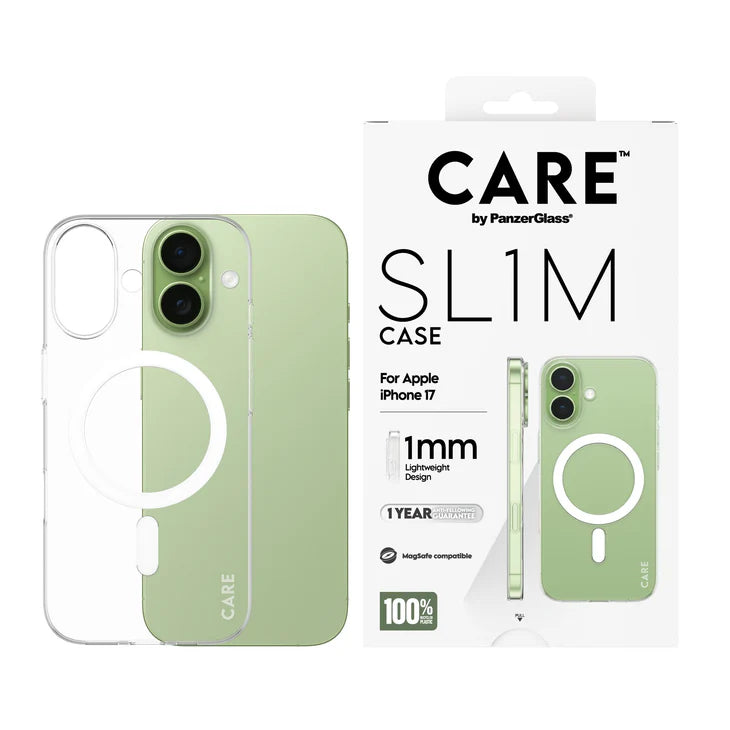 CARE SL1M Case Transparent with MagSafe for iPhone 17 Series and iPhone Air