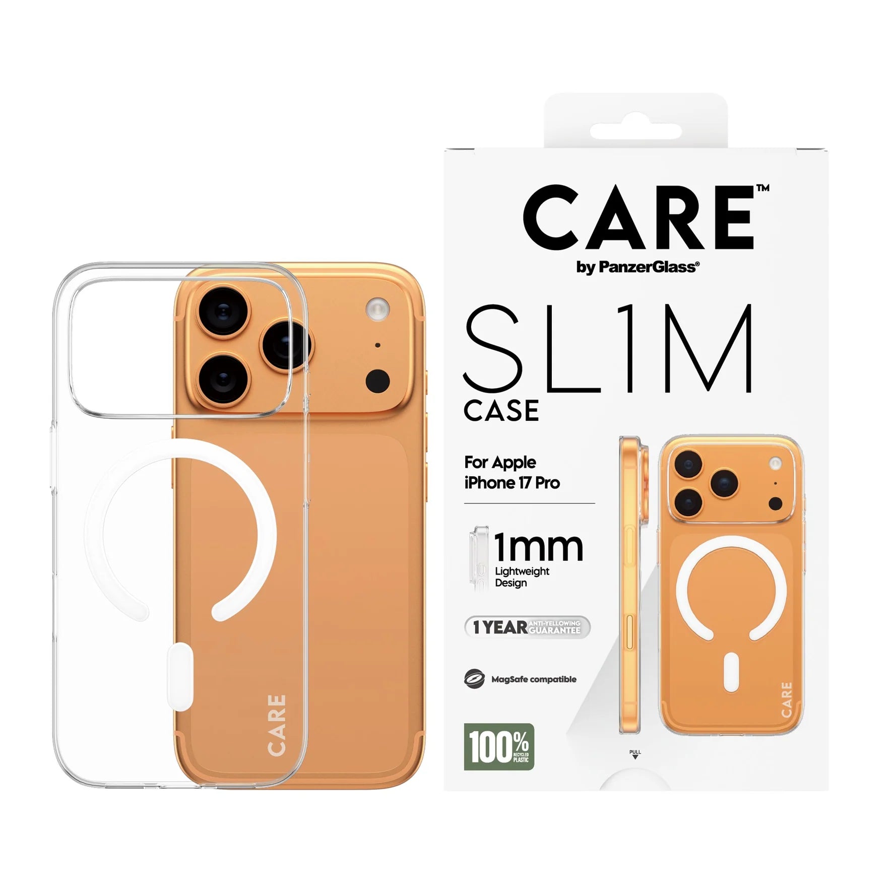 CARE SL1M Case Transparent with MagSafe for iPhone 17 Series and iPhone Air