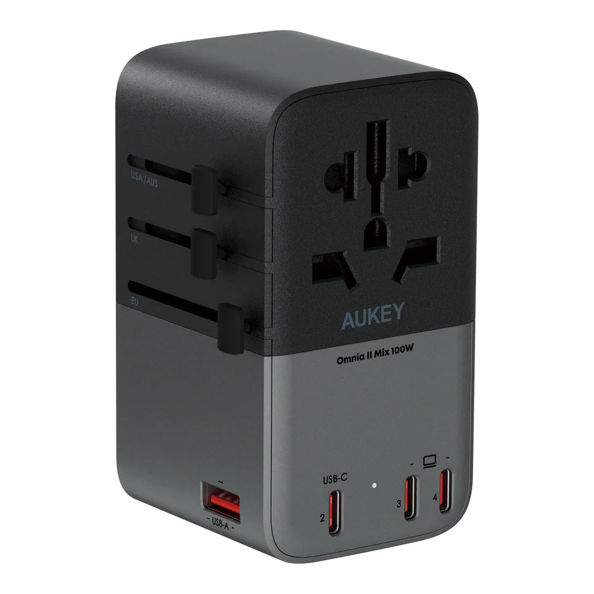 Aukey Universal Adapter GaN 100W Gray