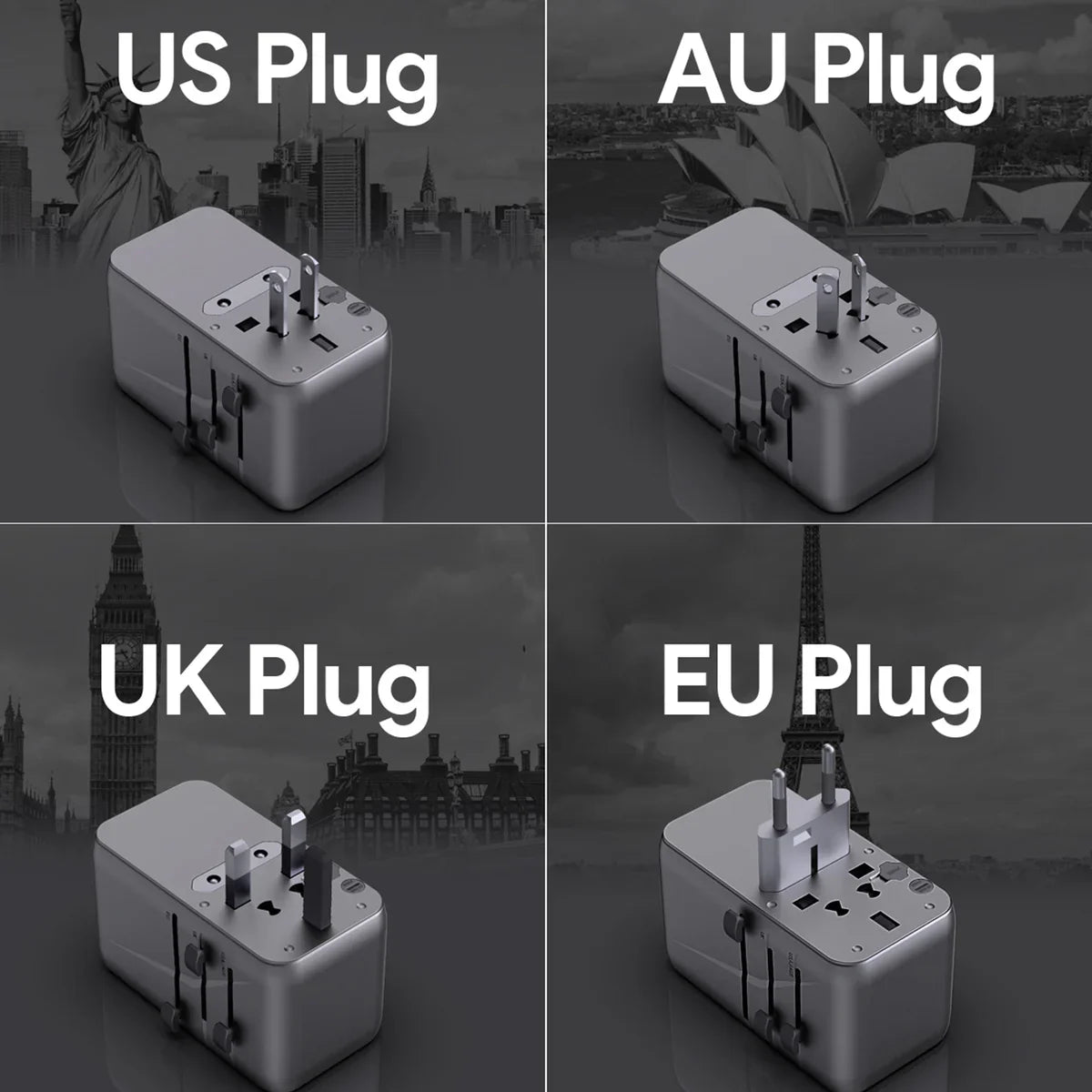 Aukey Universal Adapter GaN 100W Gray