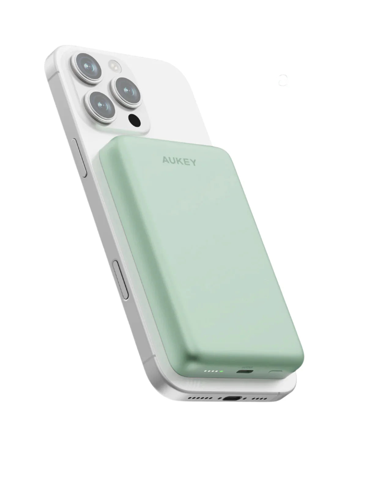 Aukey MagFusion M Qi2 10KmAh Magnetic Wireless PowerBank Mint Blu