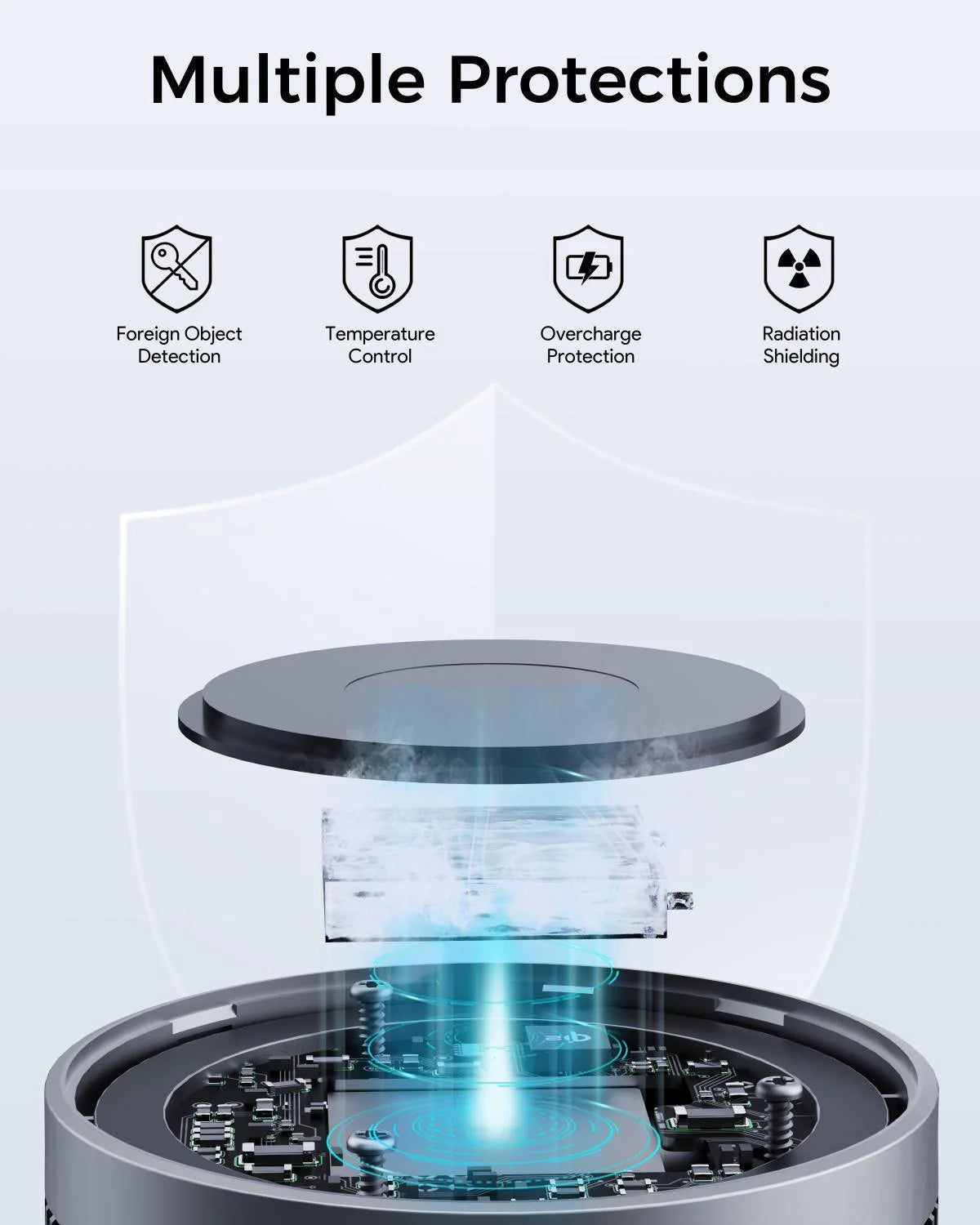 Aukey MagFusion GameFrost Qi2 Active Cooling Wireless Charging Pad