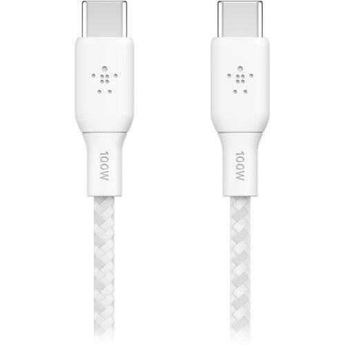 Belkin BoostCharge Braided USB-C to USB-C Cable 3m 100W White