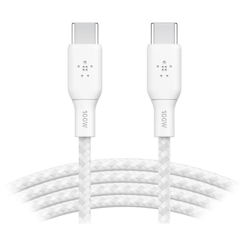 Belkin BoostCharge Braided USB-C to USB-C Cable 3m 100W White