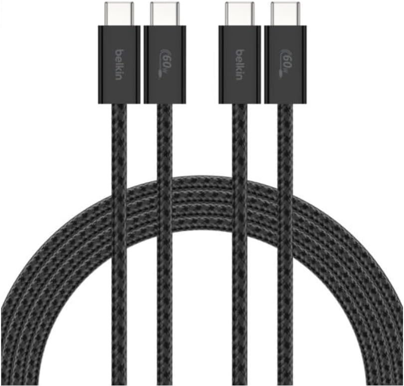 Belkin Braided Soft C to C Cable 1.5m 60W 2.0 2pack