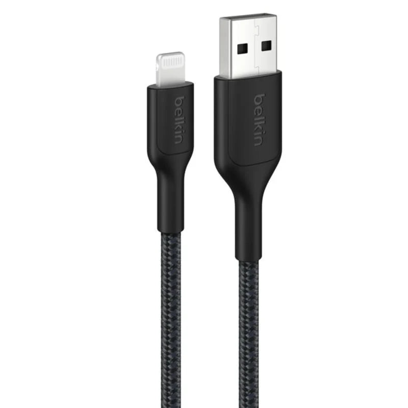 Belkin BoostCharge Braided USB-A Cable with Lightning Connector 1m - Black