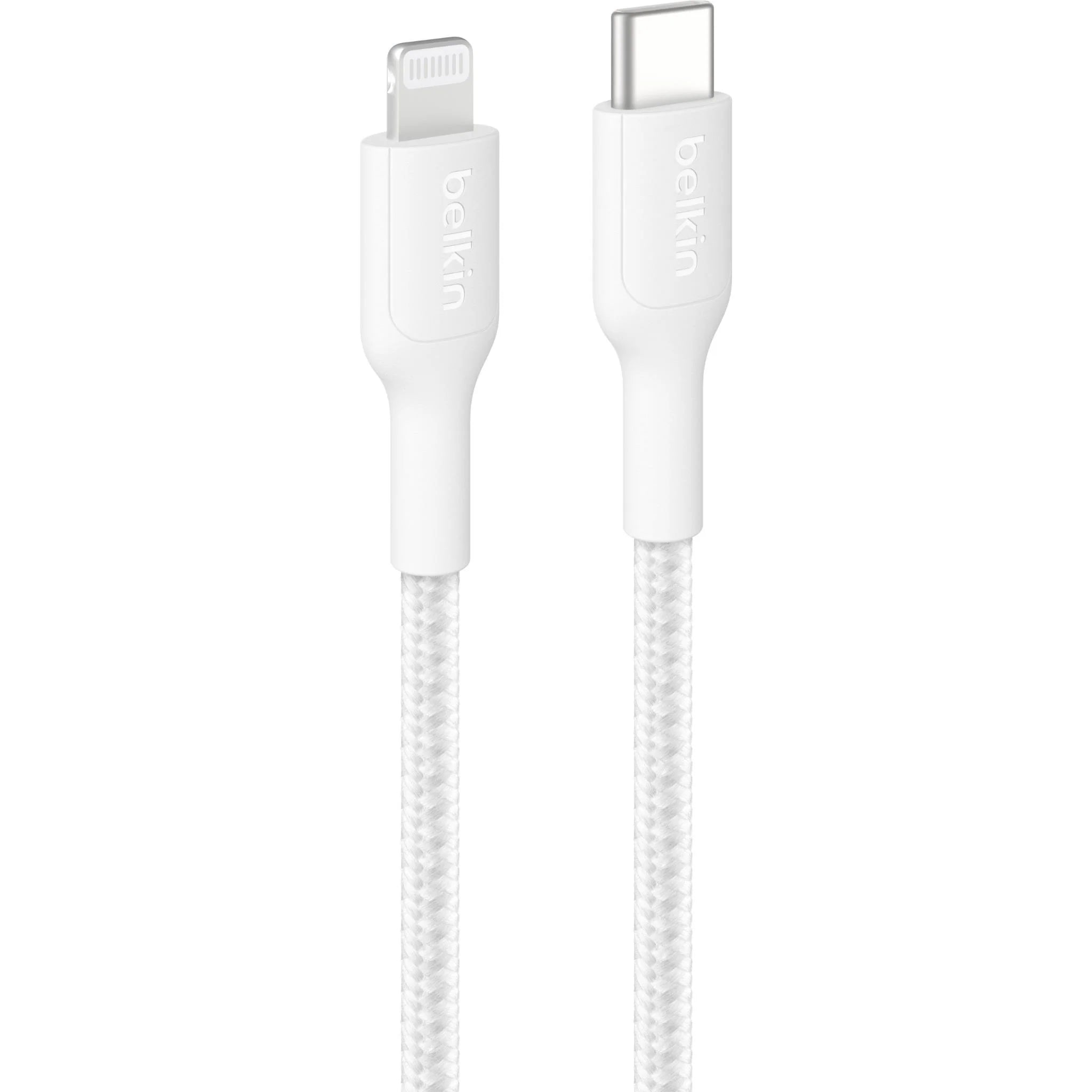 Belkin BoostCharge Braided USB-C to Lightning Cable 1m White