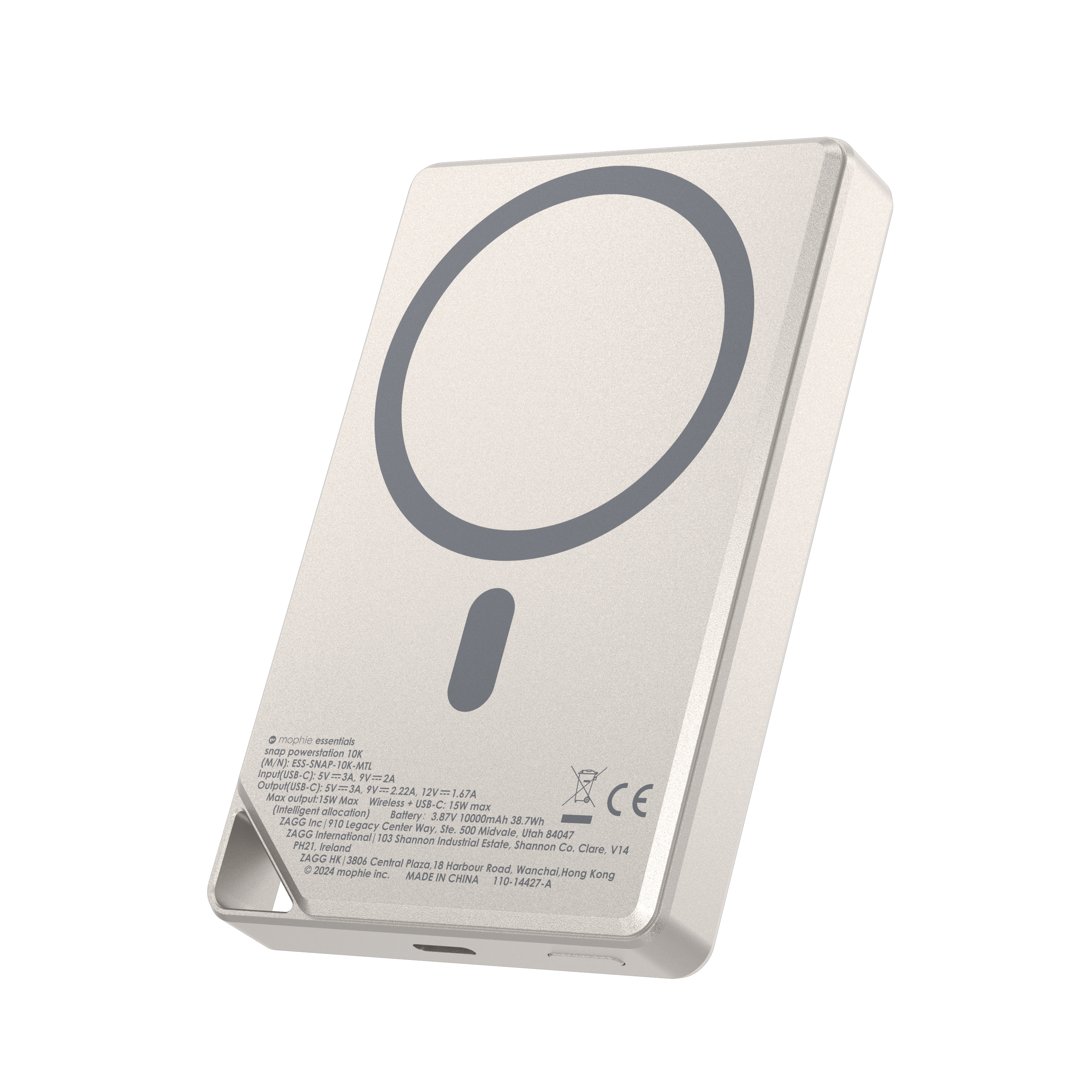 Mophie Powerbank Magnetic Wireless Powerbank 10mAh Metalic