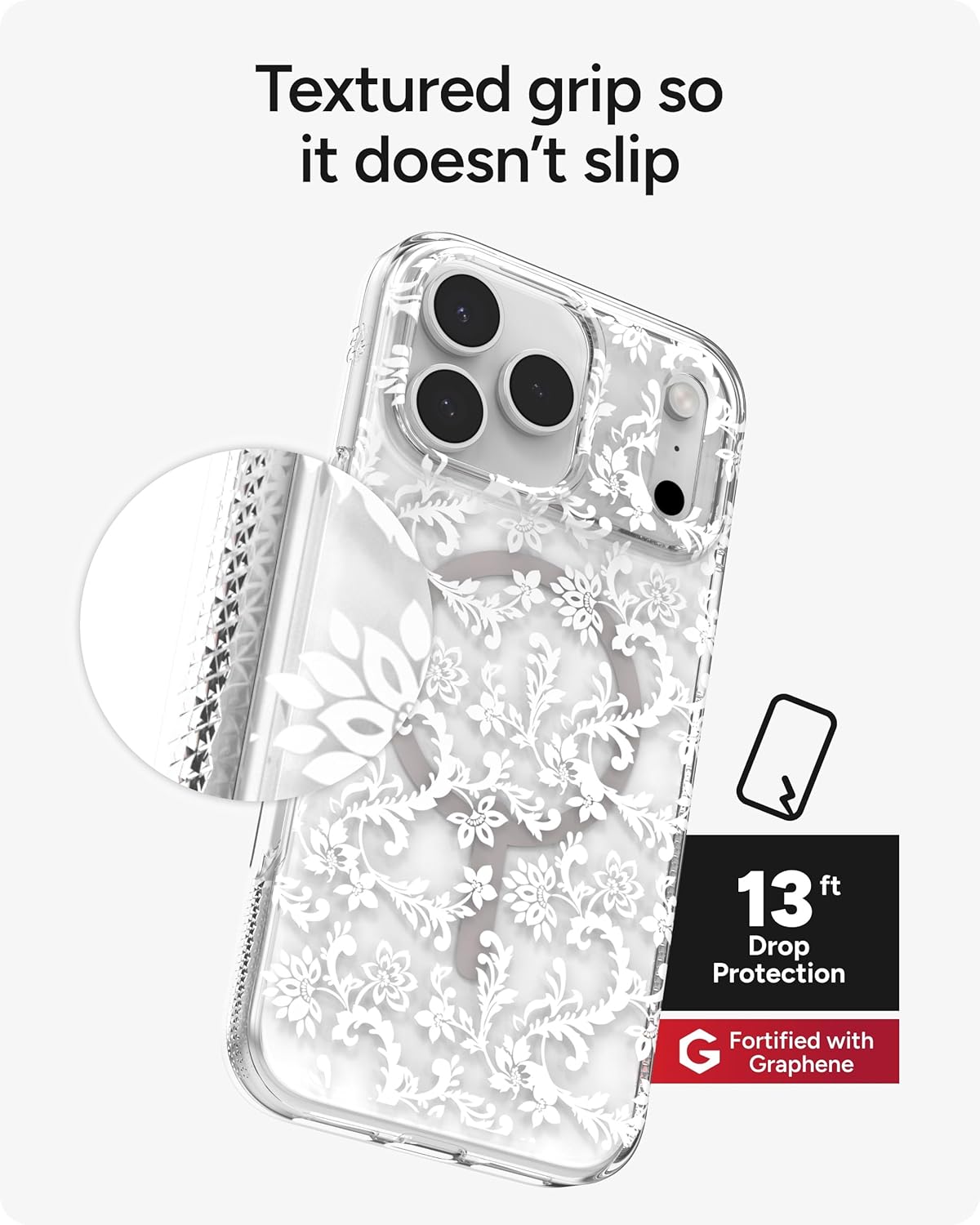 ZAGG Milan Snap Case for iPhone 17 Pro Max Boho Blossom