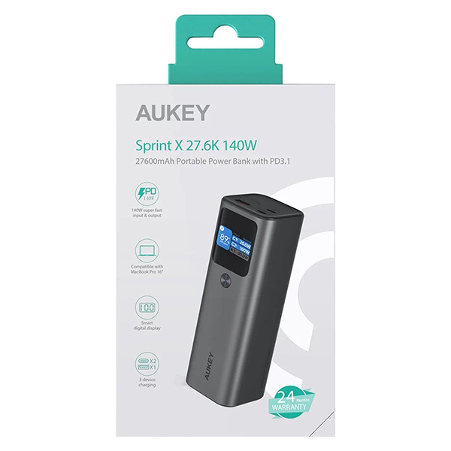 Aukey PowerBank 27600 mAh 140W Ultra Fast
