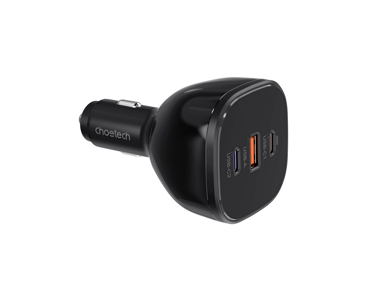 Choetech Fast Car Charger 160W PD3.1 USB-C + USB-A Black