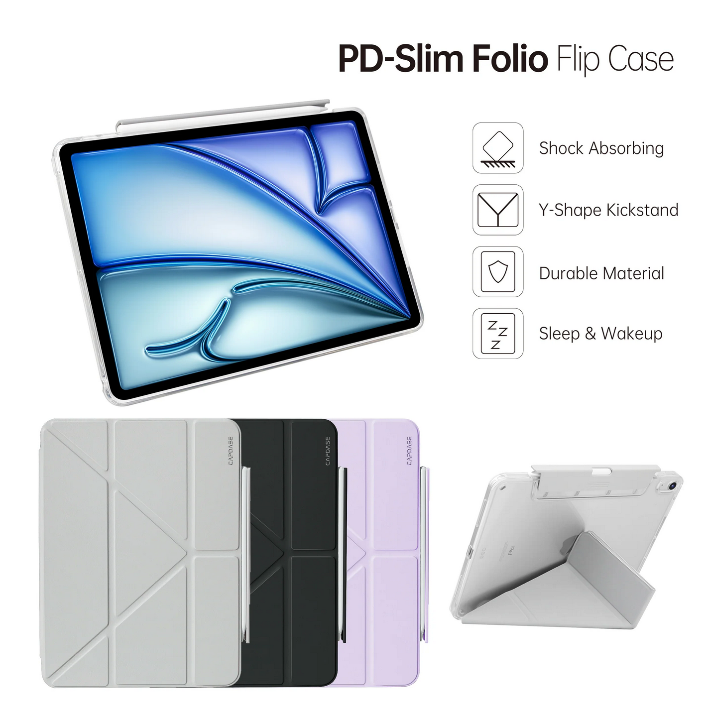 Capdase PD-Slim Folio Flip Case for iPad Air 11-inch M2