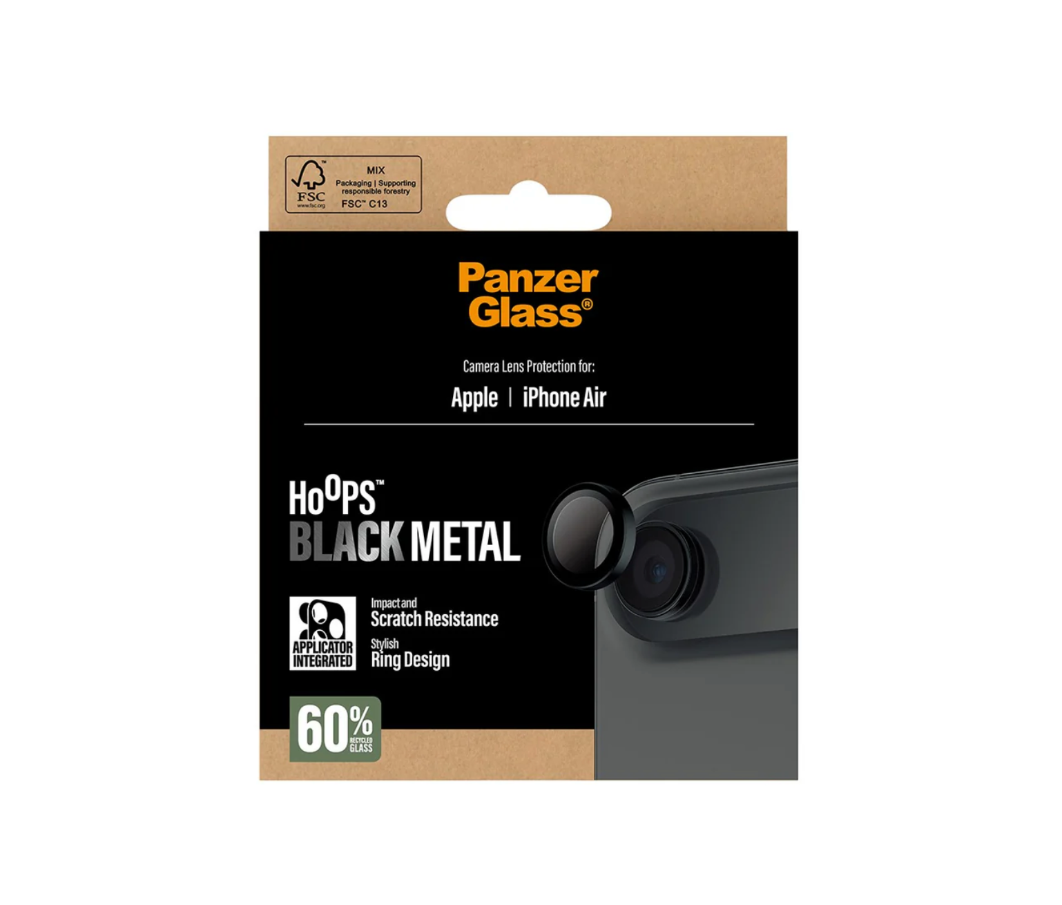 PanzerGlass Hoops Camera Lens Protector Black for iPhone Air & iPhone 17 Series