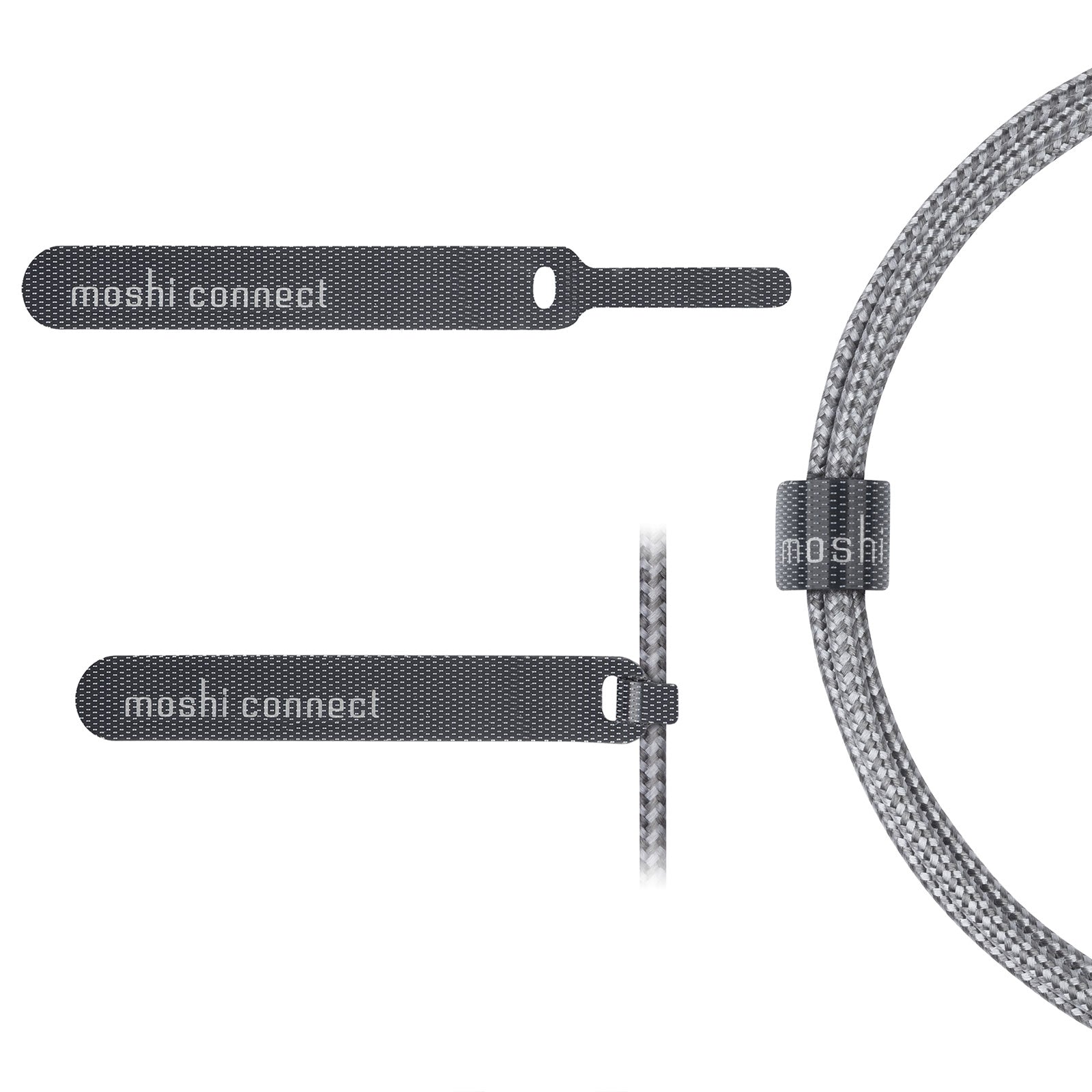 Moshi Cable Integra Aux to Lightning Cable 4 ft Titanium Gray