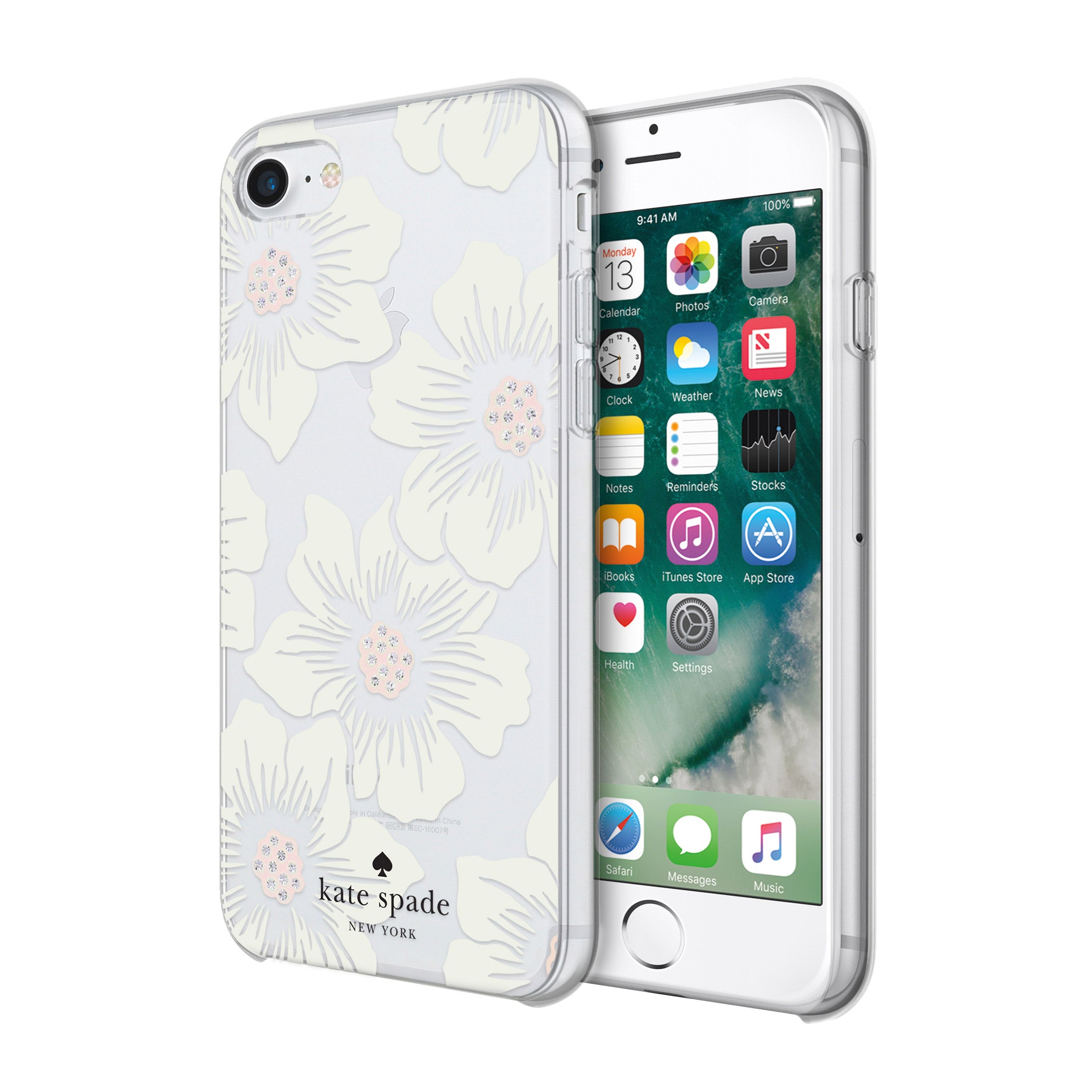 Kate Spade Flexible Hardshell iPhone SE 2020 Hollyhock Flower