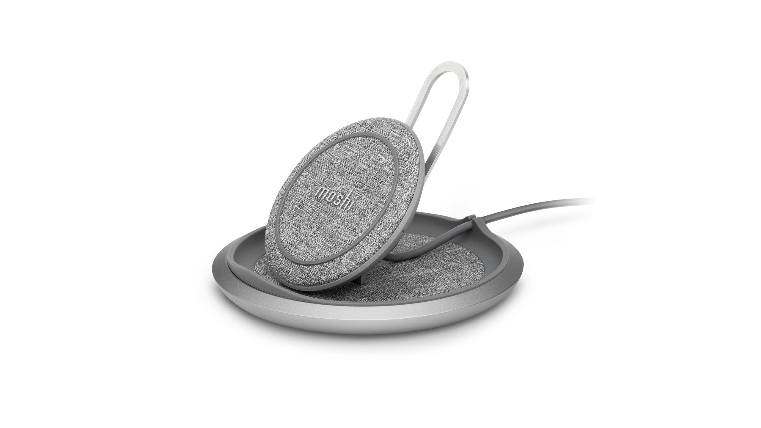 Moshi Lounge Q Wireless Charging Stand - Nordic Gray