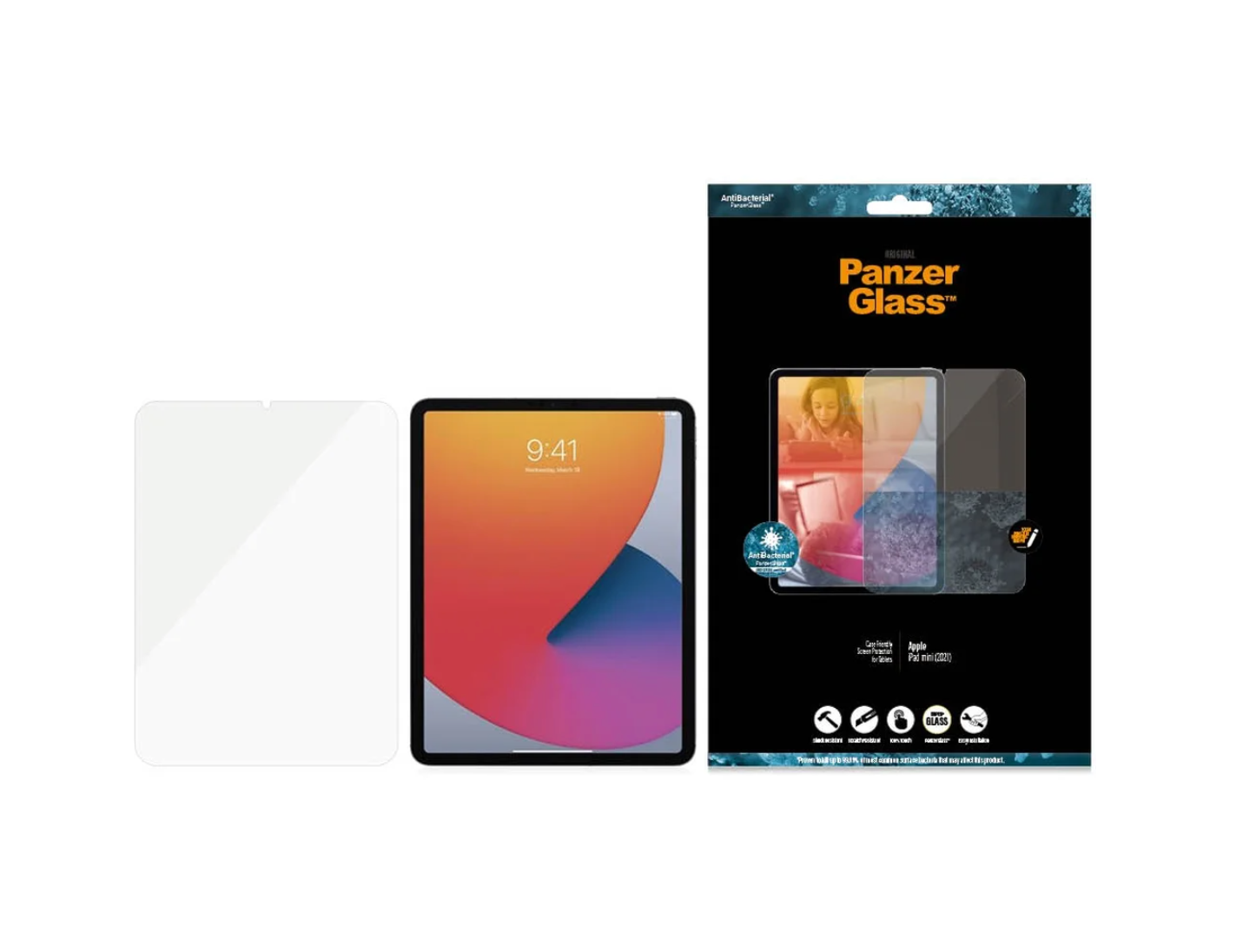 PanzerGlass Apple iPad mini 8.6” (2021) Case Friendly Anti-Bacterial