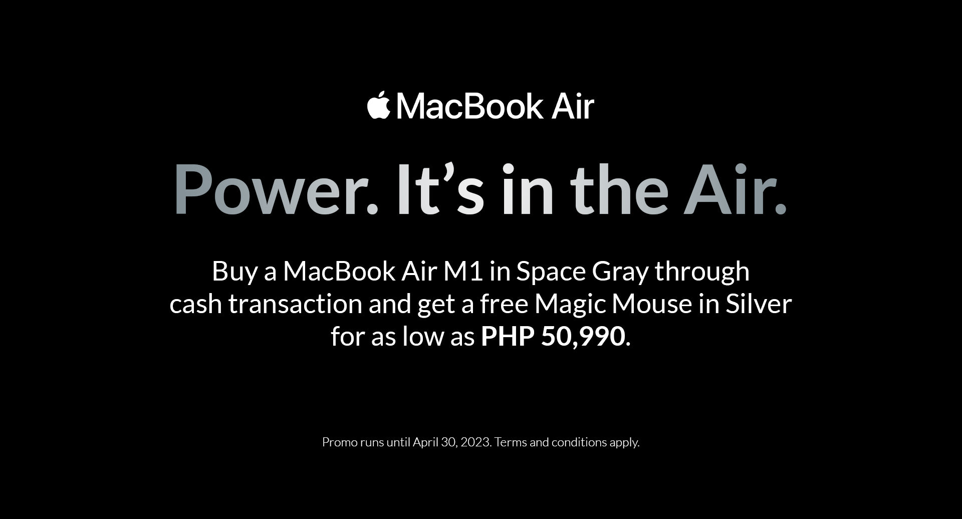 MacBook Air 13" M1 256GB + Magic Mouse Silver Bundle for as low as PHP 50,990!