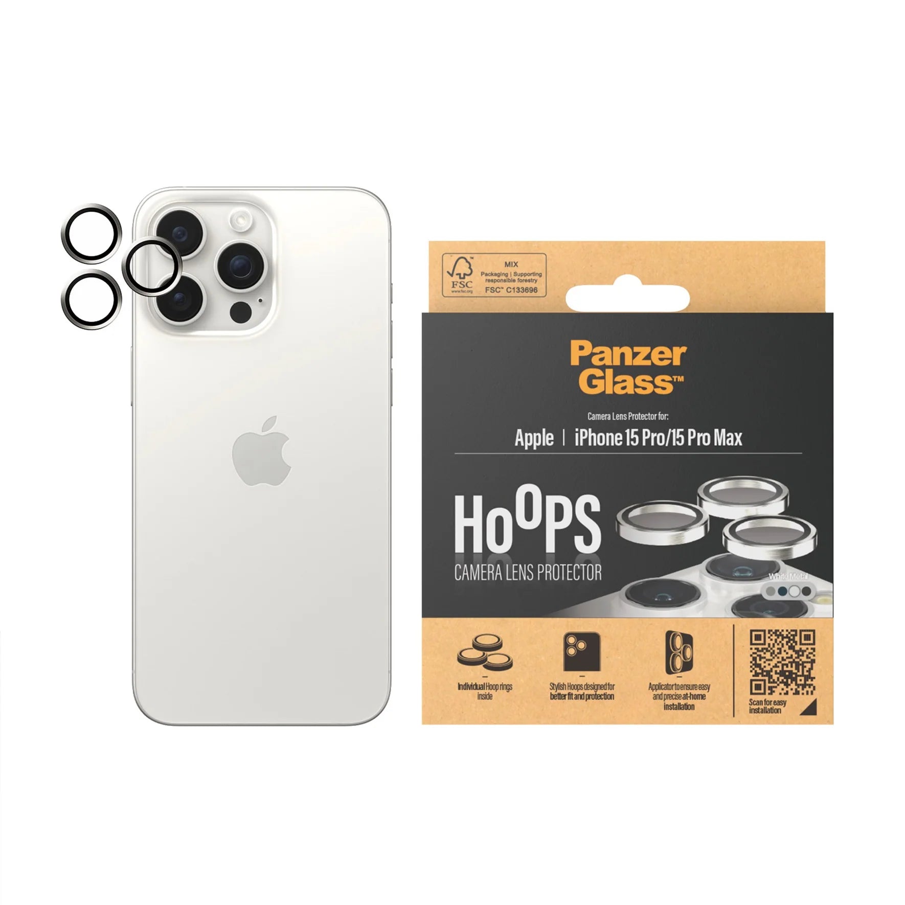 PanzerGlass Hoops for Apple iPhone 15 Pro/Pro Max