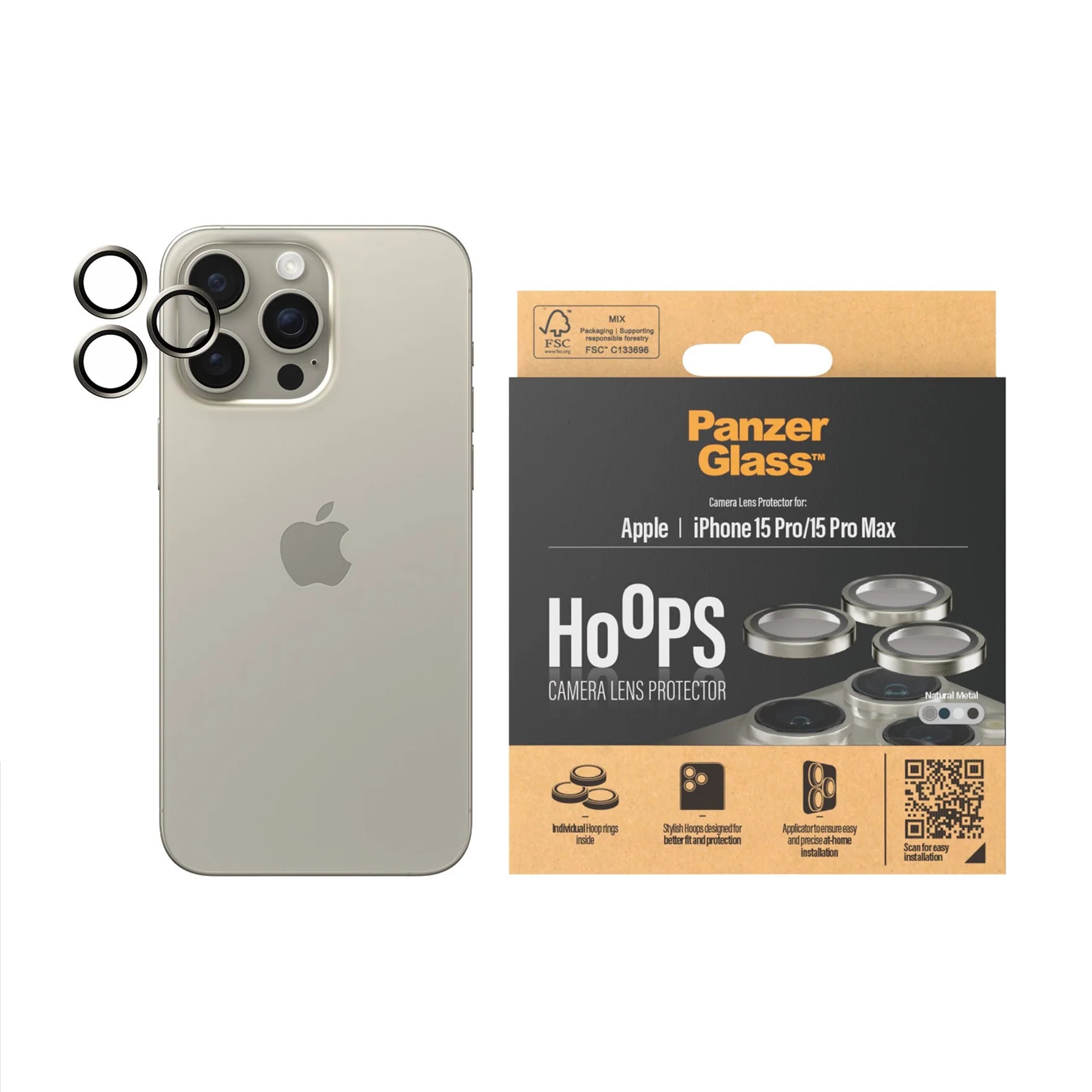 PanzerGlass Hoops for Apple iPhone 15 Pro/Pro Max