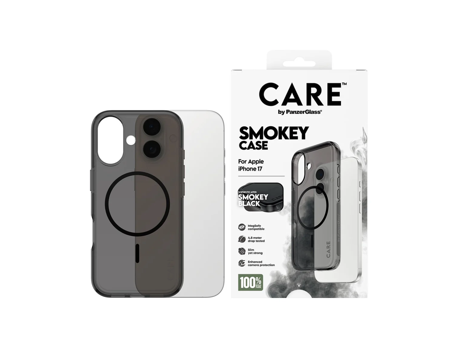 CARE Urban Explorer Case Smokey with Black MagSafe for iPhone 17 Series and iPhone Air