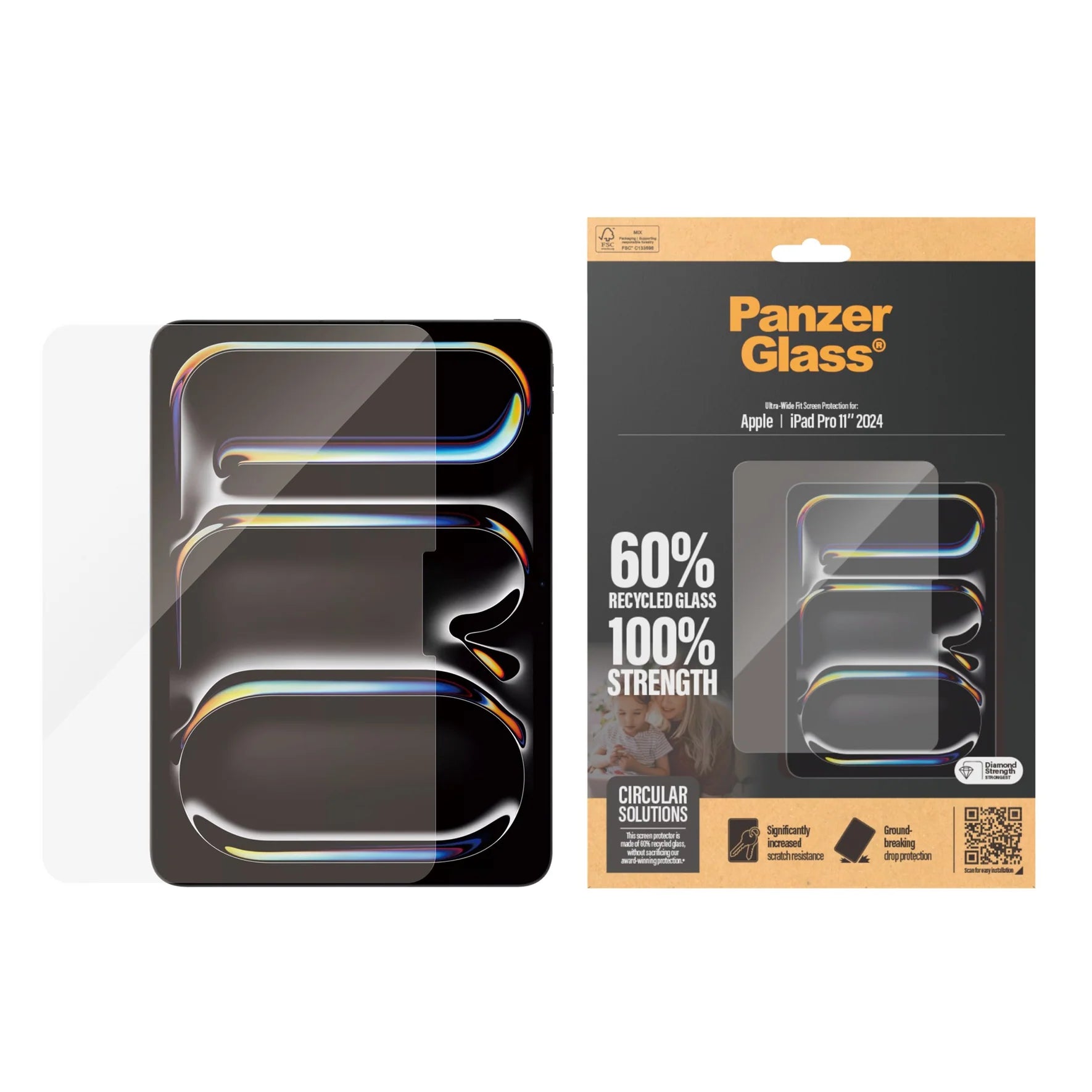 PanzerGlass Screen Protector iPad Pro 11" 2024 | Ultra-Wide Fit