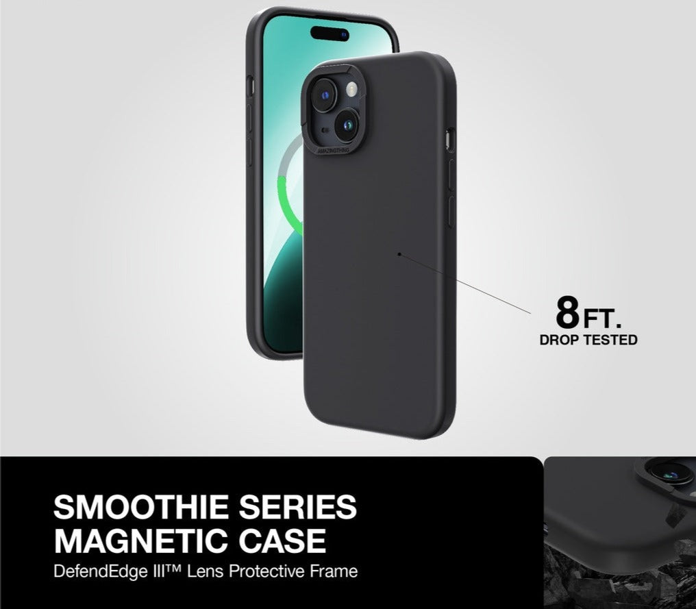AmazingThing Smoothie Magsafe Drop Proof Case for iPhone 15 Series - Black