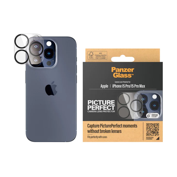 QDOS OptiGuard Camera Lens Protector iPhone 15 Pro / 15 Pro Max