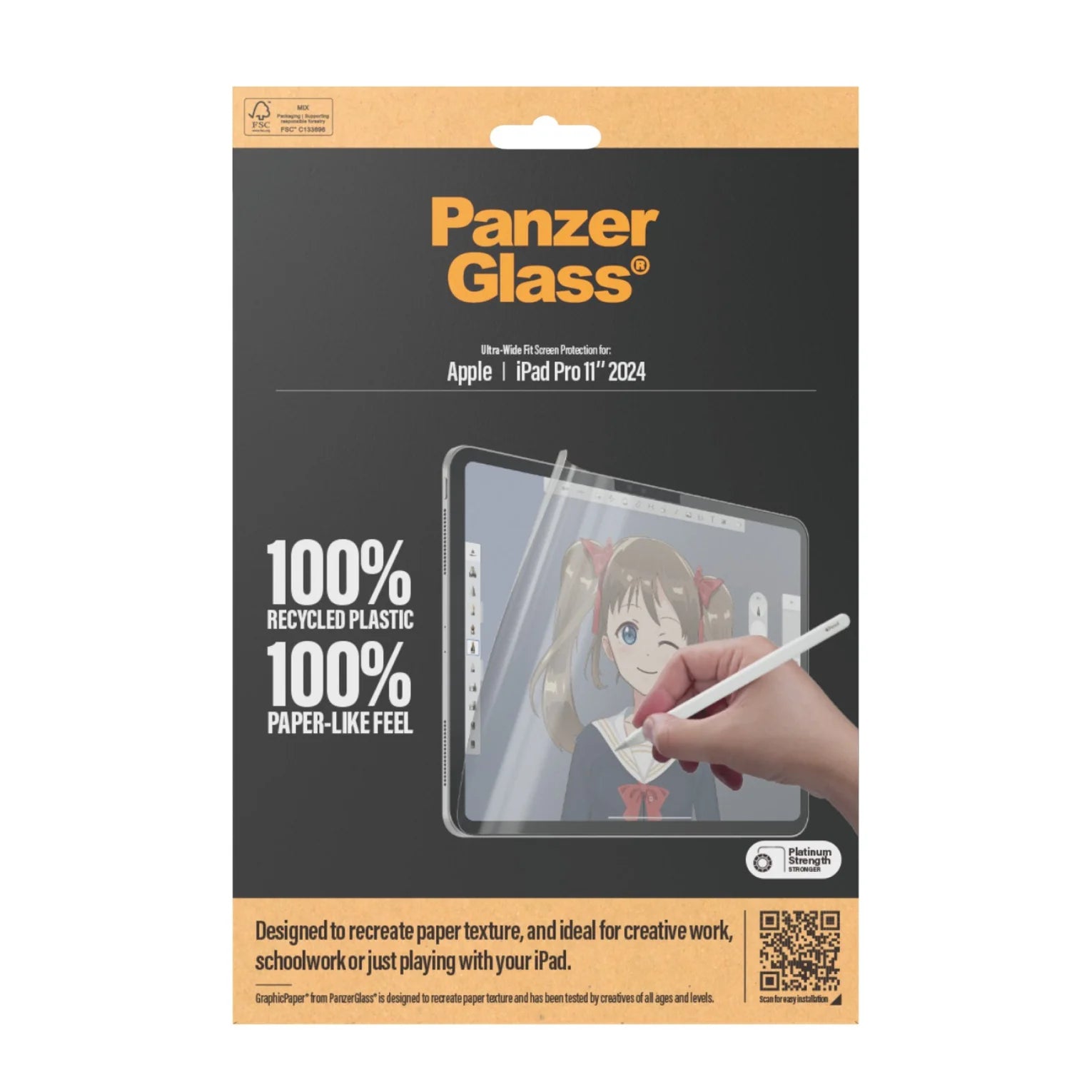 PanzerGlass GraphicPaper Screen Protector iPad Pro 11" 2024 | Ultra-Wide Fit