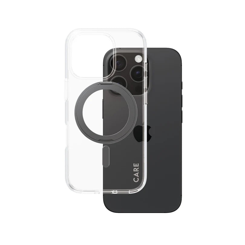 Care Feature Case Transparent w/ Black Kickstand & MagSafe iPhone 16 Series