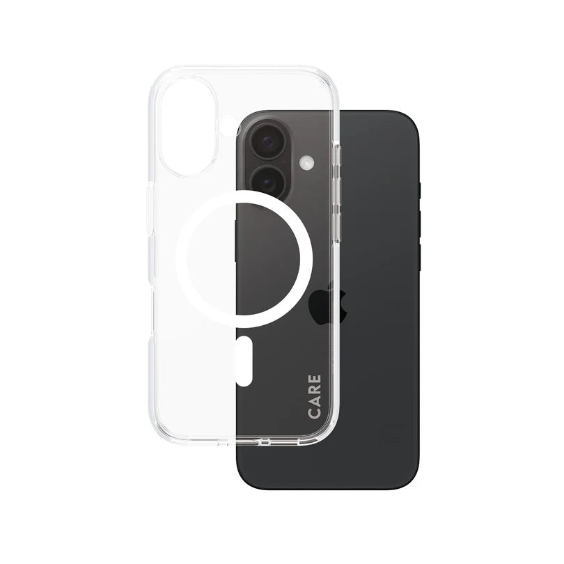 Care Flagship Case Transparent Urban Combat w/ White MagSafe iPhone 16 Series