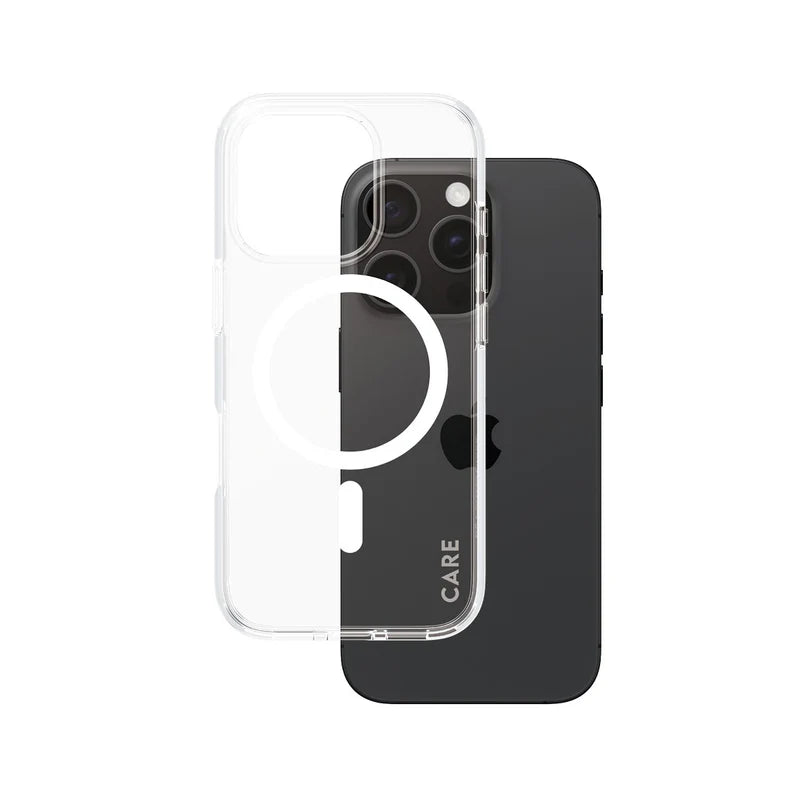 Care Flagship Case Transparent Urban Combat w/ White MagSafe iPhone 16 Series