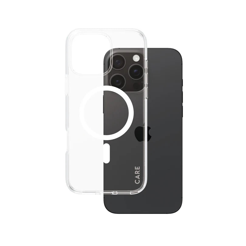 Care Flagship Case Transparent Urban Combat w/ White MagSafe iPhone 16 Series