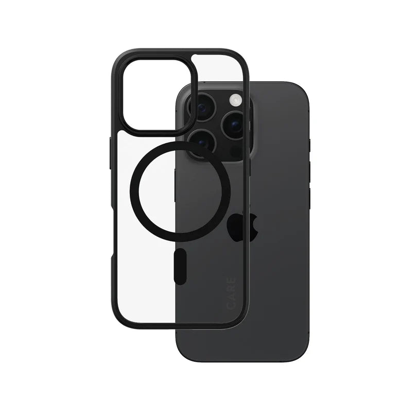 Care Flagship Case Transparent Urban Combat w/ Black Frame & MagSafe iPhone 16 Series