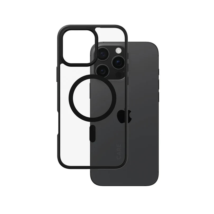 Care Flagship Case Transparent Urban Combat w/ Black Frame & MagSafe iPhone 16 Series