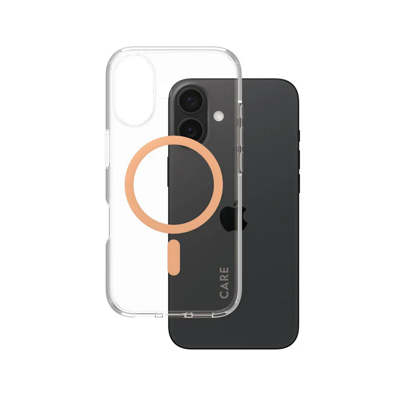 Care Flagship Case Transparent Urban Combat w/ Peachy MagSafe iPhone 16 Series