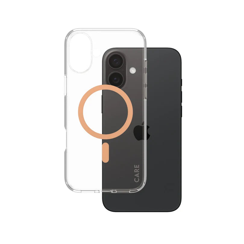 Care Flagship Case Transparent Urban Combat w/ Peachy MagSafe iPhone 16 Series