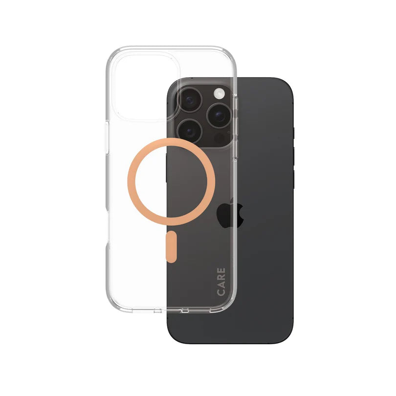 Care Flagship Case Transparent Urban Combat w/ Peachy MagSafe iPhone 16 Series