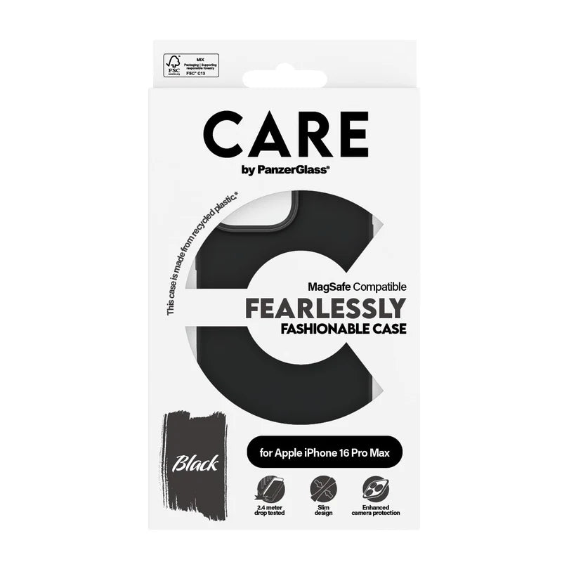 Care Fashionable Case Black w/ MagSafe for iPhone 16 Series