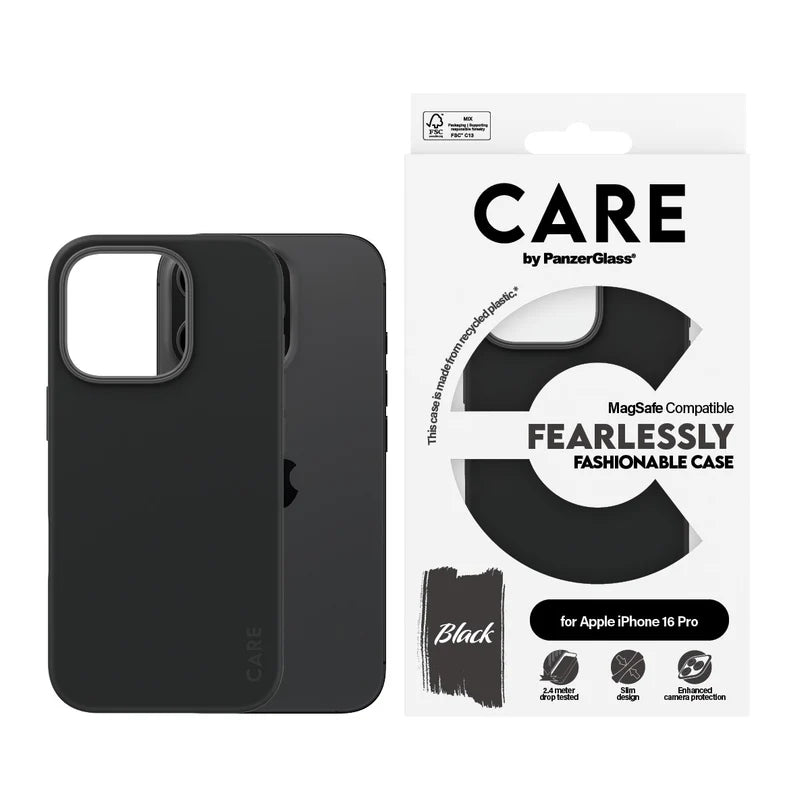 Care Fashionable Case Black w/ MagSafe for iPhone 16 Series