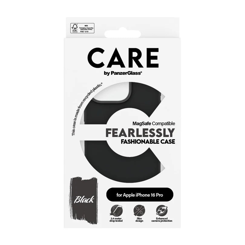 Care Fashionable Case Black w/ MagSafe for iPhone 16 Series