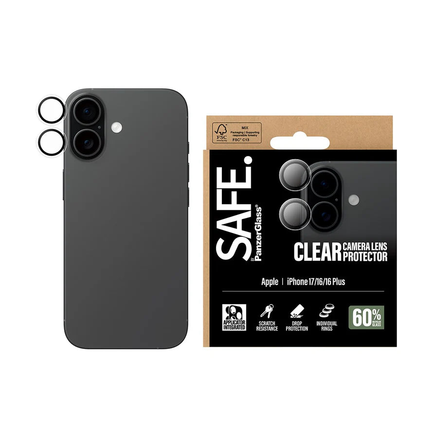 SAFE Camera Lens Protector Transparent for iPhone 17 Series and iPhone Air