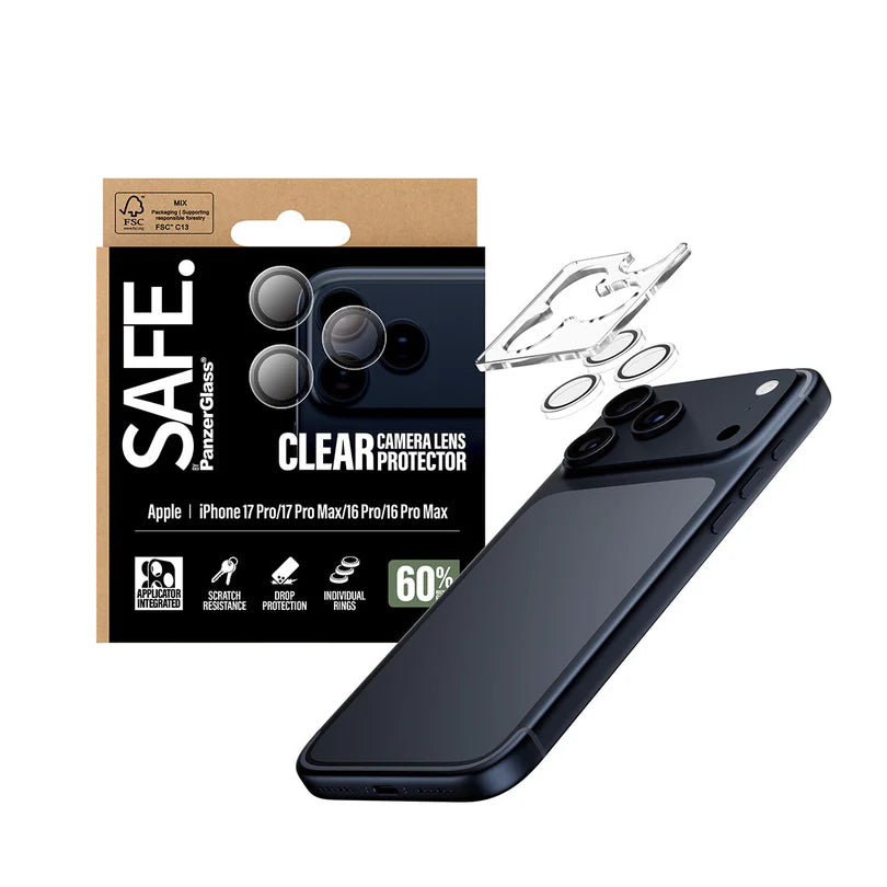 SAFE Camera Lens Protector Transparent for iPhone 17 Series and iPhone Air