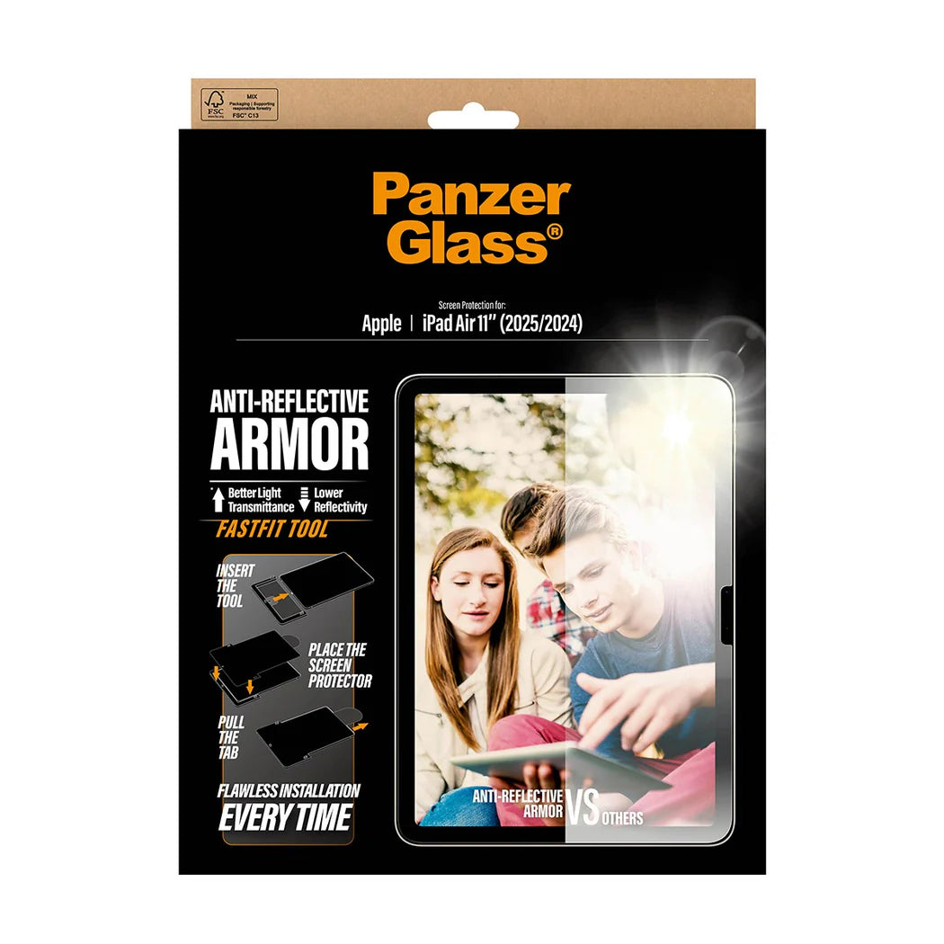 PanzerGlass Anti-Reflective Armor TemperedGlass Ultra Wide Fit for iPad (2024-2025)