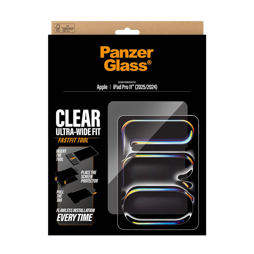 PanzerGlass Screen Protector Ultra-Wide Fit for iPad (2024-2026)
